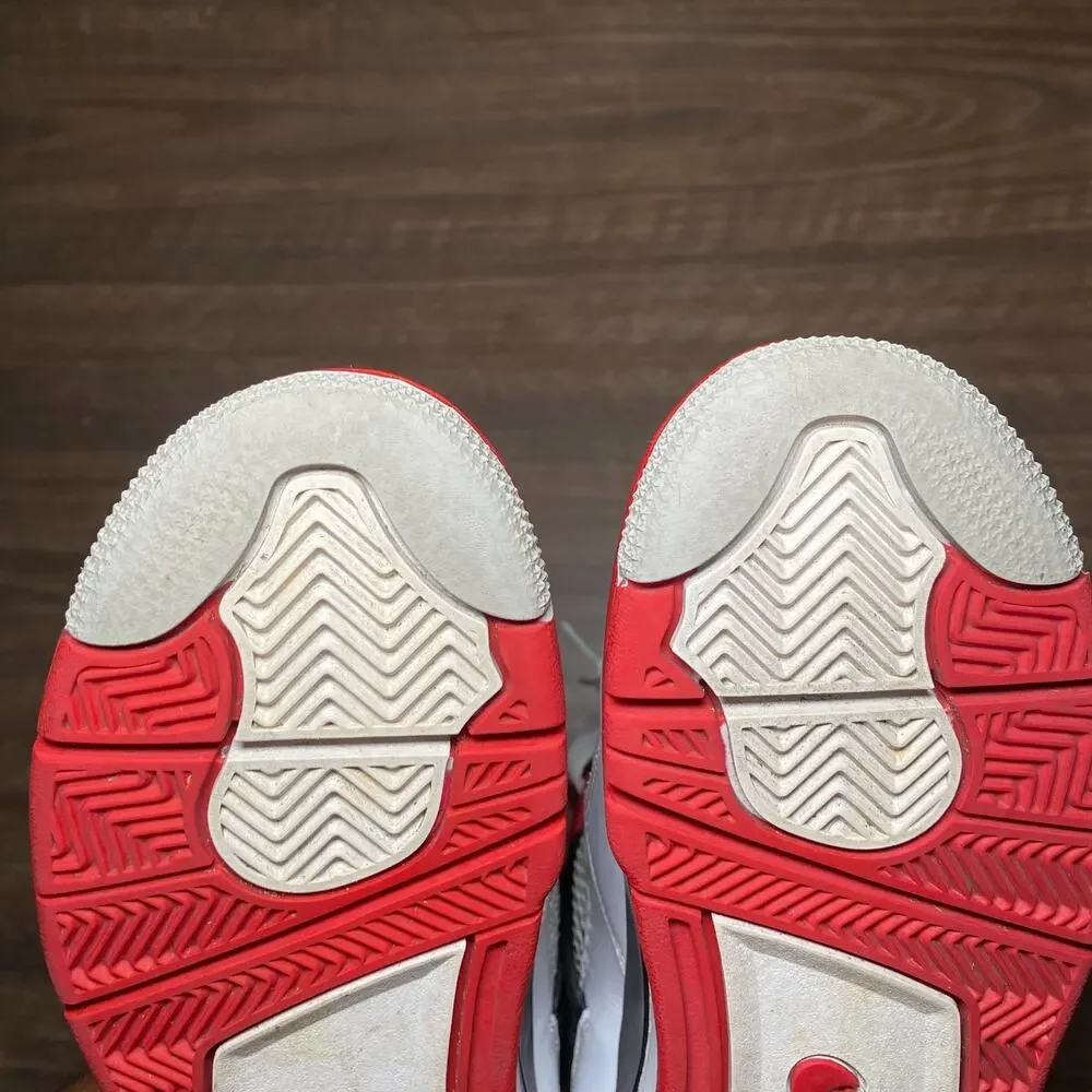 Men's Air Jordan 4 Retro OG Fire Red White Black Sneakers Size 4 (DC7770-160)